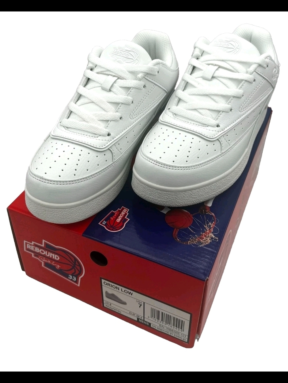 EwingAthletics Patrick Ewing ORION LOW Men's Size 7 white/white NEW IN BOX